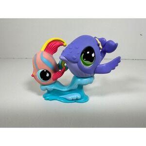 Littlest Pet Shop LSP Sportiest Pet Pairs Ocean #1643 Fish & #644 Whale